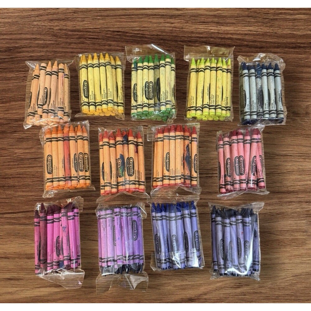 Bulk Lot of 232 Authentic Crayola Standard Size Crayons Dandelion Indigo Apricot